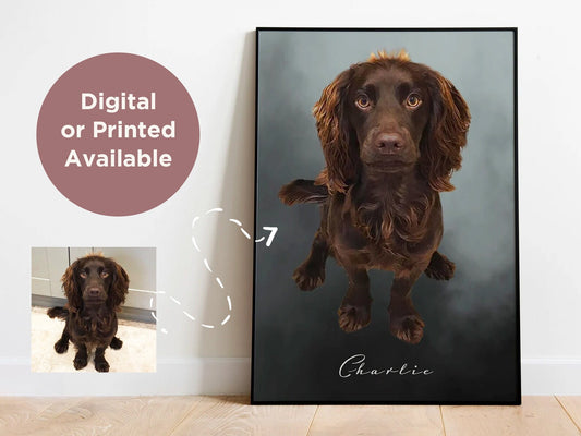 Dog Portrait Digital Painting (Single Image)